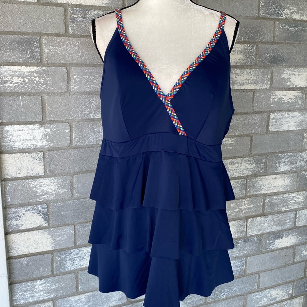 SWIM by CACIQUE Tankini Top Size 20